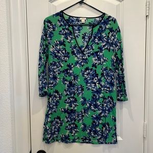 JCrew blue and green swim cover up